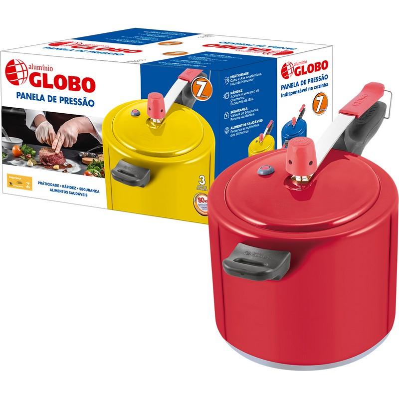 Panela de Pressão 7 litros Vermelho